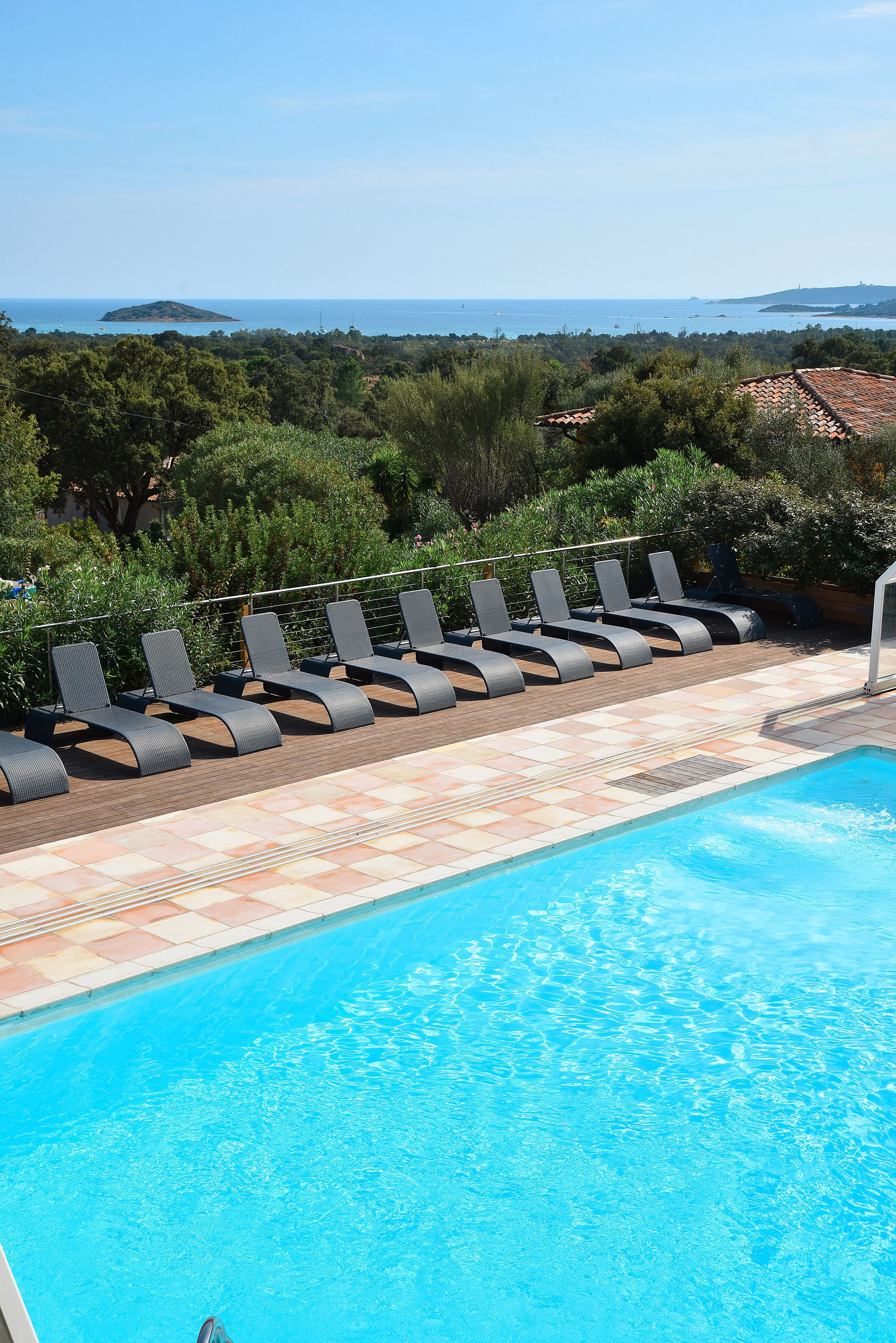 Covered pool within the 4-star residence in Porto-Vecchio