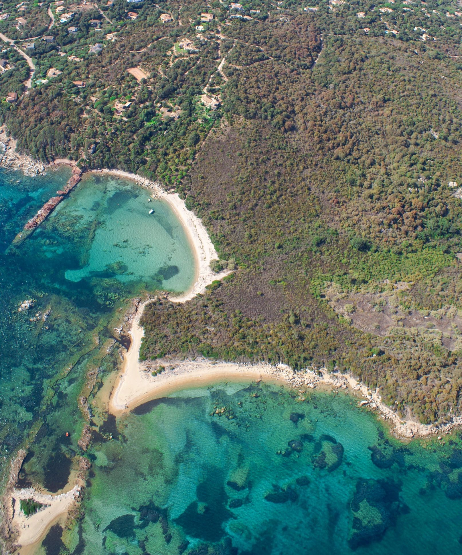 Saint-Cyprien beach from our 4-star residence in Porto-Vecchio